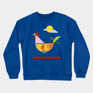 Chiken Geometric Design Crewneck Sweatshirt